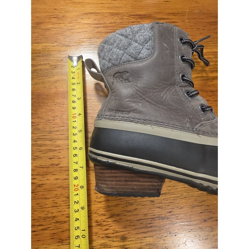 Sorel Slimpack II Lace Boots Waterproof Duck Snow Grey Womens Size 7.5 EUC